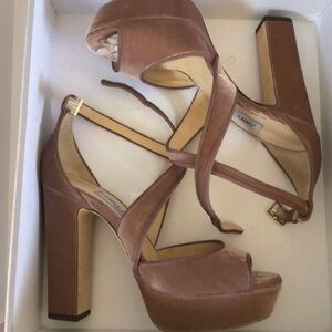 Jimmy Choo Pink April 120 Platform Heels